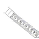 Silver Patterned Fancy Bracelet 8" By Icesia