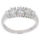 18ct White Gold Five Stone Cubic Zirconia Ring