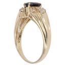 9ct Yellow Gold Cubic Zirconia and Sapphire Ring