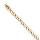 14ct Yellow Gold Monaco Classic Plain Lock Bracelet 7.5"