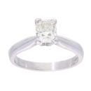 Platinum 1.40ct Radiant Cut Diamond Solitaire Ring