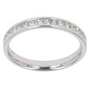 18ct White Gold 0.50ct Princess Cut Diamond Half Eternity Ring