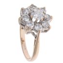 9ct Yellow Gold Cubic Zirconia Cluster Ring