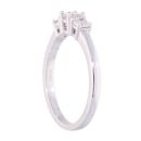 9ct White Gold 0.50ct Diamond Trilogy Ring