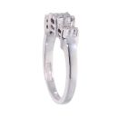 18ct White Gold 0.65ct Diamond Triple Cluster Ring