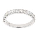 9ct White Gold 0.75ct Diamond Half Eternity Ring