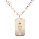9ct Yellow Gold Ingot And Square Link Curb Chain
