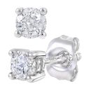 9ct Yellow Gold Diamond Earrings