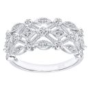 9ct White Gold Diamond Ring