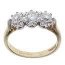 18ct Yellow Gold 1.00ct Brilliant Cut Diamond Trilogy Ring