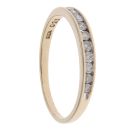 9ct Yellow Gold 0.25ct Brilliant Cut Diamond Half Eternity Ring