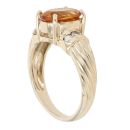 9ct Yellow Gold Citrine And Cubic Zirconia Ring