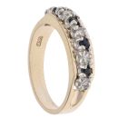 9ct Yellow Gold 0.20ct Diamond and Sapphire Ring