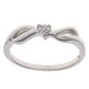Silver Cubic Zirconia Solitaire Fancy Ring