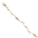 9ct Yellow Gold 0.05ct Diamond Bracelet 7"