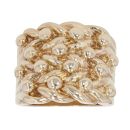 9ct Yellow Gold Four Row Keeper Ring