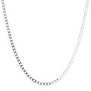 9ct White Gold Curb Chain 18"