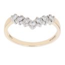 9ct Yellow Gold 0.33ct Diamond Wishbone Ring