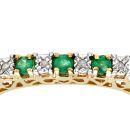 9ct Yellow Gold Emerald and Diamond Eternity Ring