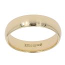 18ct Yellow Gold Plain Court Wedding Band 4.8mm