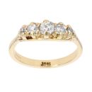 18ct Yellow Gold 0.65ct Diamond Five Stone Ring