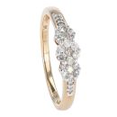 9ct Yellow Gold Diamond Cluster Ring by Anya Belle