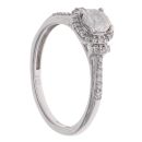 9ct White Gold 0.33ct Brilliant Cut Diamond Cluster Ring