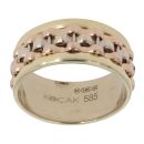 14ct Yellow White and Rose Gold Fancy Ring