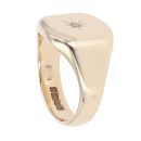 9ct Yellow Gold 0.05ct Diamond Signet Ring