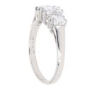 9ct White Gold Three Stone Cubic Zirconia Ring