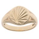 9ct Yellow Gold Patterned Signet Ring