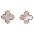 9ct Yellow Gold Mother of Pearl Floral Stud Earrings