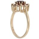 9ct Yellow Gold Garnet Cluster Ring