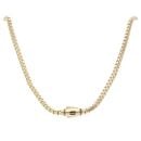 14ct Yellow Gold Monaco Cube Plain Lock Chain 28"