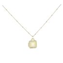 Silver Gold Plated Padlock Locket Pendant And Chain 18"