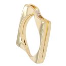 18ct Yellow Gold 0.05ct Diamond Trilogy Ring