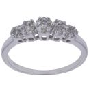9ct White Gold 0.30ct Brilliant Cut Diamond Cluster Ring