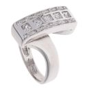 9ct White Gold Cubic Zirconia Fancy Ring