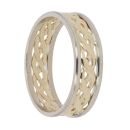 9ct Yellow and White Gold Celtic Band 6.8mm