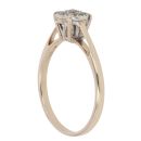 9ct Yellow Gold 0.10ct Diamond Cluster Ring