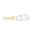 18ct Yellow Gold 1.02ct Princess Cut Diamond Trilogy Ring