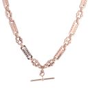 9ct Rose Gold Stars And Bars T-Bar Chain 20"