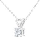 9ct White Gold 0.25ct Diamond Pendant Necklace