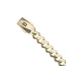 14ct Yellow Gold Monaco Curb Edge Plain Lock Bracelet 8.5"
