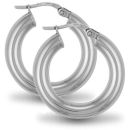 Mint Of London 925 Silver Polished Hoop Earrings