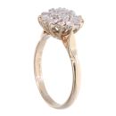 9ct Yellow Gold 0.60ct Diamond Cluster Ring