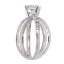 9ct White Gold Cubic Zirconia Ring