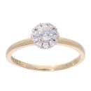 18ct Yellow Gold Diamond 0.40ct Cluster Ring