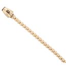 14ct Yellow Gold Monaco Beaded Plain Lock Bracelet 7"