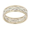 9ct Yellow and White Gold Celtic Band